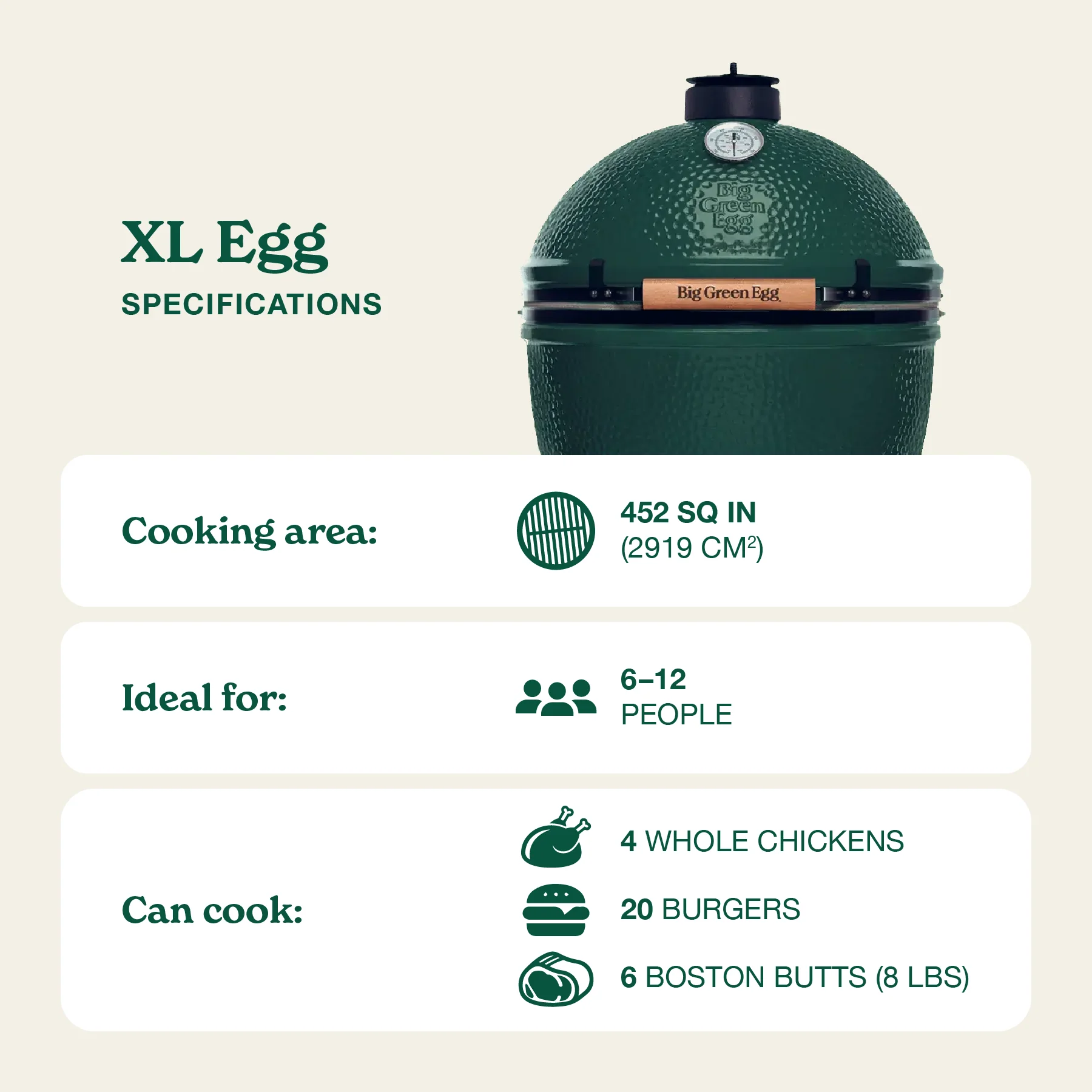 XL Big Green Egg in an intEGGrated Nest+Handler Package - Image 3
